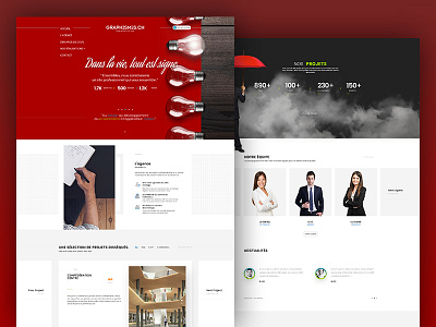 Graphismes.Ch animation bootstrap flat design fullscreen modernizr navigation one page responsive scroll transitions ui ux design web design