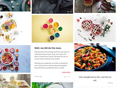 Magazine/Blog Content Layout app blog classy flat grid magazine masonry minimal portfolio ui website wordpress