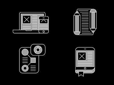 Digital press book communication computer digital hi tech icon media screen