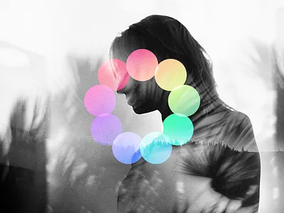 The Intentional Year black and white branding color contrast double exposure identity mark overlay photography spectrum texture