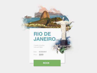 Daily UI #001 book booking daily janeiro photography rio travel trip turism ui ux webdesign