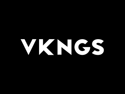 VKNGS Logo brand branding custom custom typography logo rebranding strong typeface typography vikings vkngs