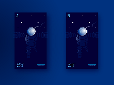 Halftones or no-halftones? astronaut gradients illustration splash page ui