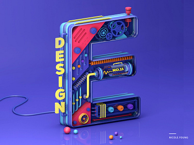 PLUG IN. 3d c4d cartoon designer letter