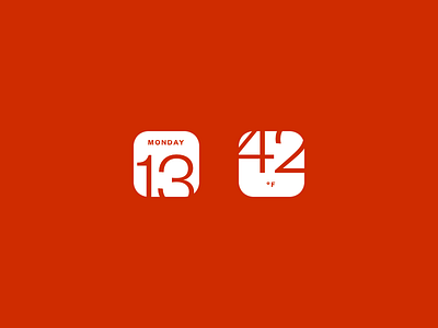 Calendar and weather icons app dailyui icon phone red ui