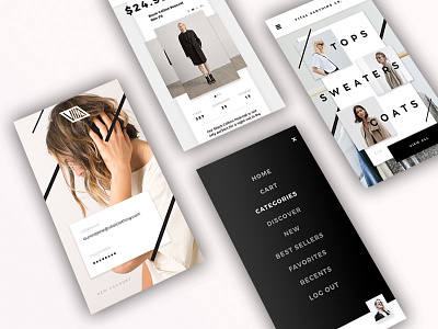 Vital Clothing Co. app clothing ios mobile shopping ui