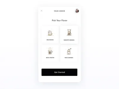 Nitro Brew app brew coffee design ecommerce minimal nitro product shop ui