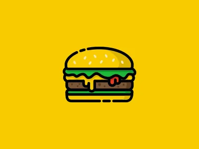 Burger burger caracter forsale logo red