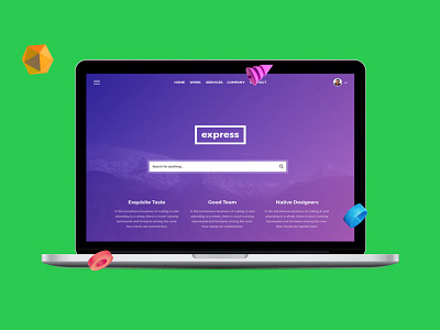 Express Web Framework │designerbundle.com apple design design bundle design template ios ios app design mobile design ui ui kit user interface ux web elements web template