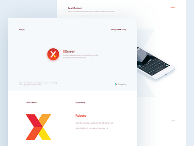 XScreen behance cards customise life lock search ui ux web widget xscreen