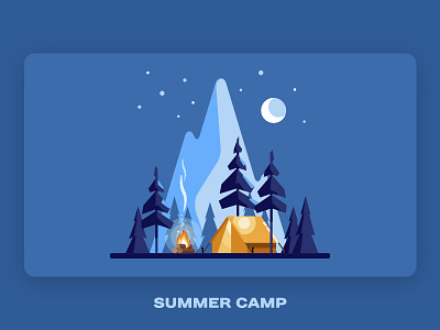 SUMMER CAMP ai art illustration