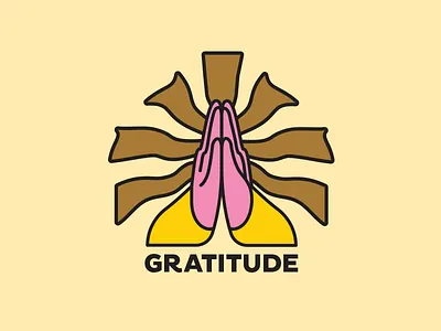 Gratitude bless design gratitude hands illustration light patch pin prayer up
