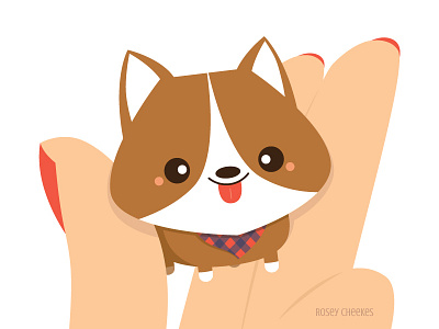 Pocket Dog animal cute illustration miniature tiny vector