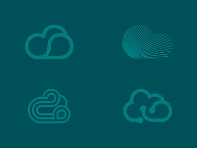 head in the clouds branding cloud cloud services icon identity symbol