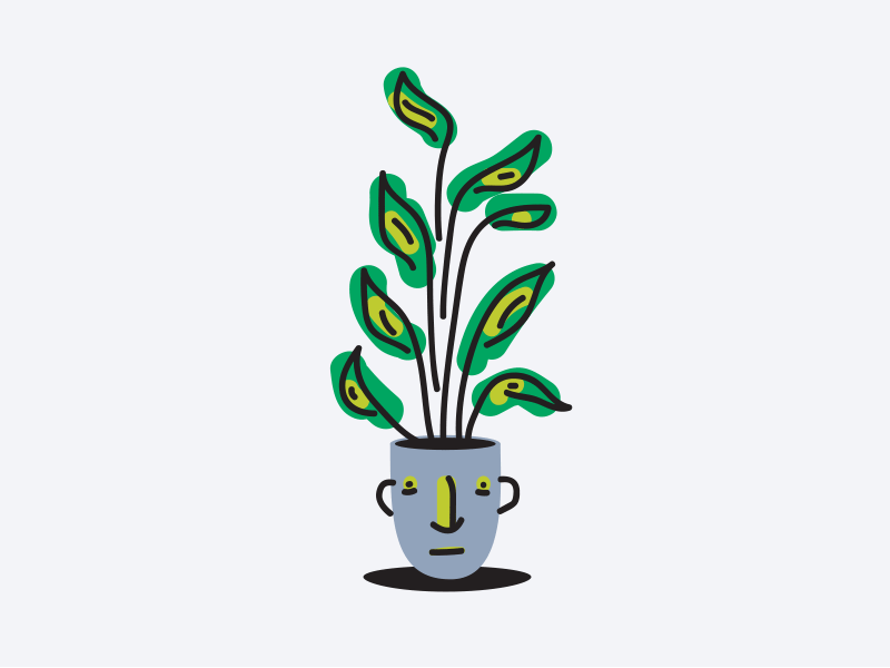 POT-HEADS art art direction design illustration plants vector