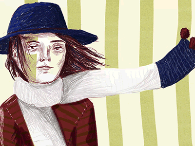 Fall is my favorite season 2d animated illustration animation drawing fall fashion gif gifs looping gif photoshop portrait scarf
