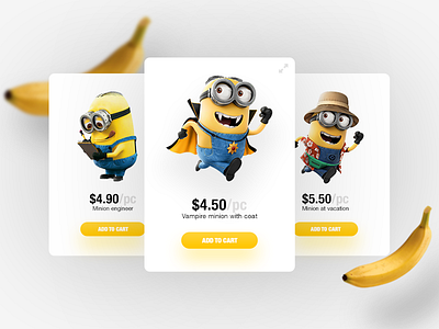 Banana~nanana~nana banana minion shop store toy ui design user interface web design