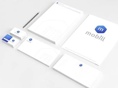 Brand identity for the smart city app a4 app application blue brand business card city identity logo mockup smart