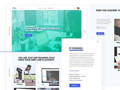 Exproom courses job layout template ui webdesign