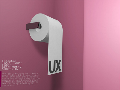 Toilet Ergonomics 3d art cinema 4d photoshop pink toilet paper typography
