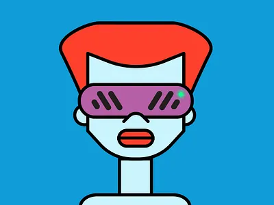 Neural Lace activated. Memory saving..... android character cyborg futuristic lace lines mask neural red retro tesla woman