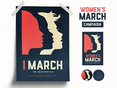 Women's March on Washington branding campaign feminism logo washington d.c. womens march