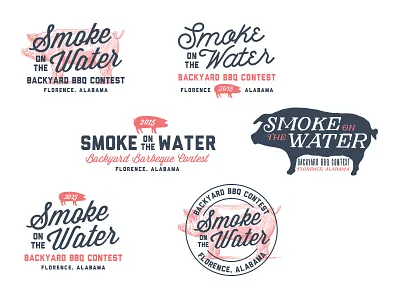 Smoke on the Water branding identity logo