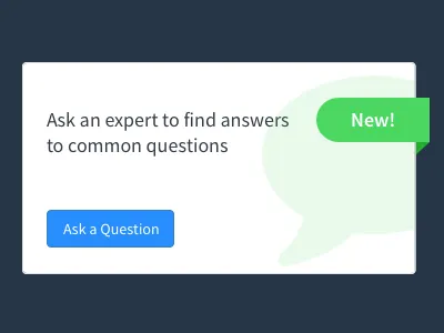 Ask a Question Widget ask clean design flat question simple ui widget