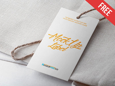 Label - 2 Free PSD Mockups apparel burlap card cardboard free label logo mockup mockups paper product tag