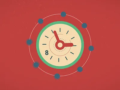 Alter Eco Clock circle eight gradation hour minute round scale time timer