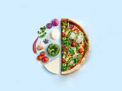 New Animation animation editor food landing page parallax pizza vegetables