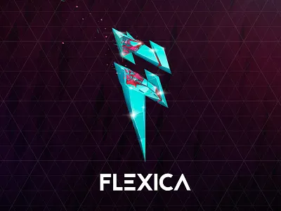 Flexica logo stylizing ⚡ adobe antonmoek branding digitalart illustration logo lowpoly photoshop polygonal vector vectorgraphics