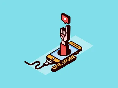 One More brand hand icon identity illustration phone