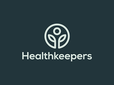 Healthkeepers brand branding food health healthy identity logo mark nutrition symbol