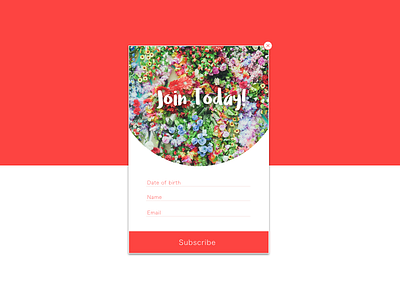 DailyUI#026 - Subscribe dailyui dailyui026 design floral hiragino sans subscribe ui w2