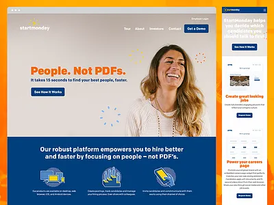 StartMonday Website mobile responsive ui web design website