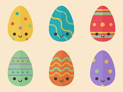 Cute Easter Eggs cute easter easter eggs eggs kawaii