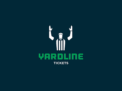 Yardline Tickets Logo app brand color. gradient illustration logo mobile ui ux