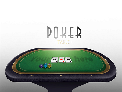 Poker Table - Super-realistic 3d casino illustration photoshop poke render