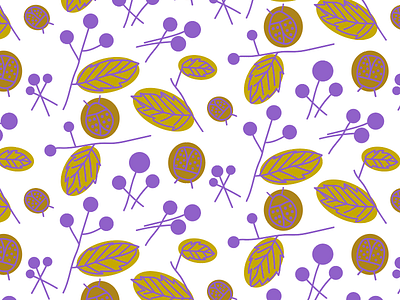 Ladybugs fabric floral flowers ladybugs repeat surface design