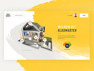 Klusmaster concept application clean dashboard design interface learning ui