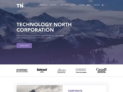 Technology North Corporation corporation north redesign technology website
