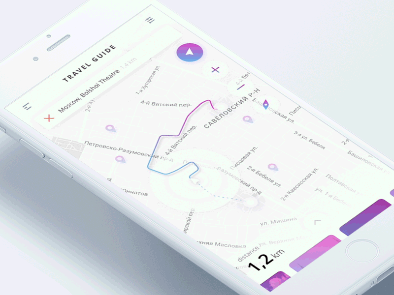 Travel app card concept find map navigation social travel ui ux