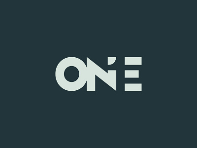 One brand branding identity logo mark negative one space symbol