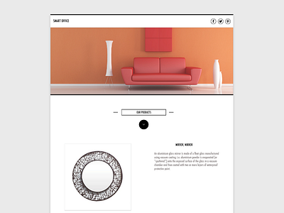 Smart Office Website clean e commerce furniture living minimal office smart website