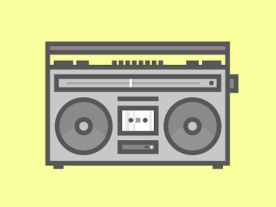 Ghetto Blaster draw illustrator sound vector vectoriel