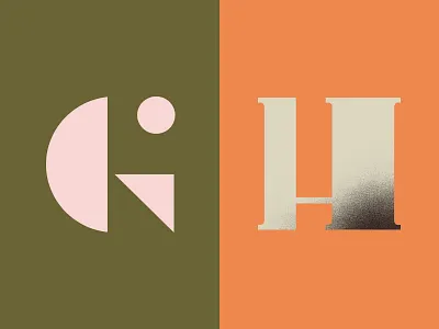 G • H 36days g 36days h 36daysoftype customtype display font g h letter type typography