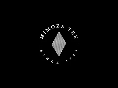 Mimoza Tex 1989 garamond icon logo mimoza textile