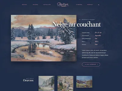 Detail bold detail landscapes navy blue paintings pastel serif typeface watercolor webdesign