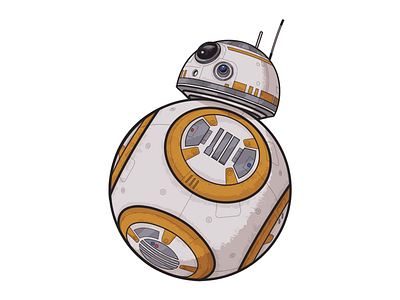 BB-8 Illustration bb 8 bb8 disney droid force awakens illustration star wars vector